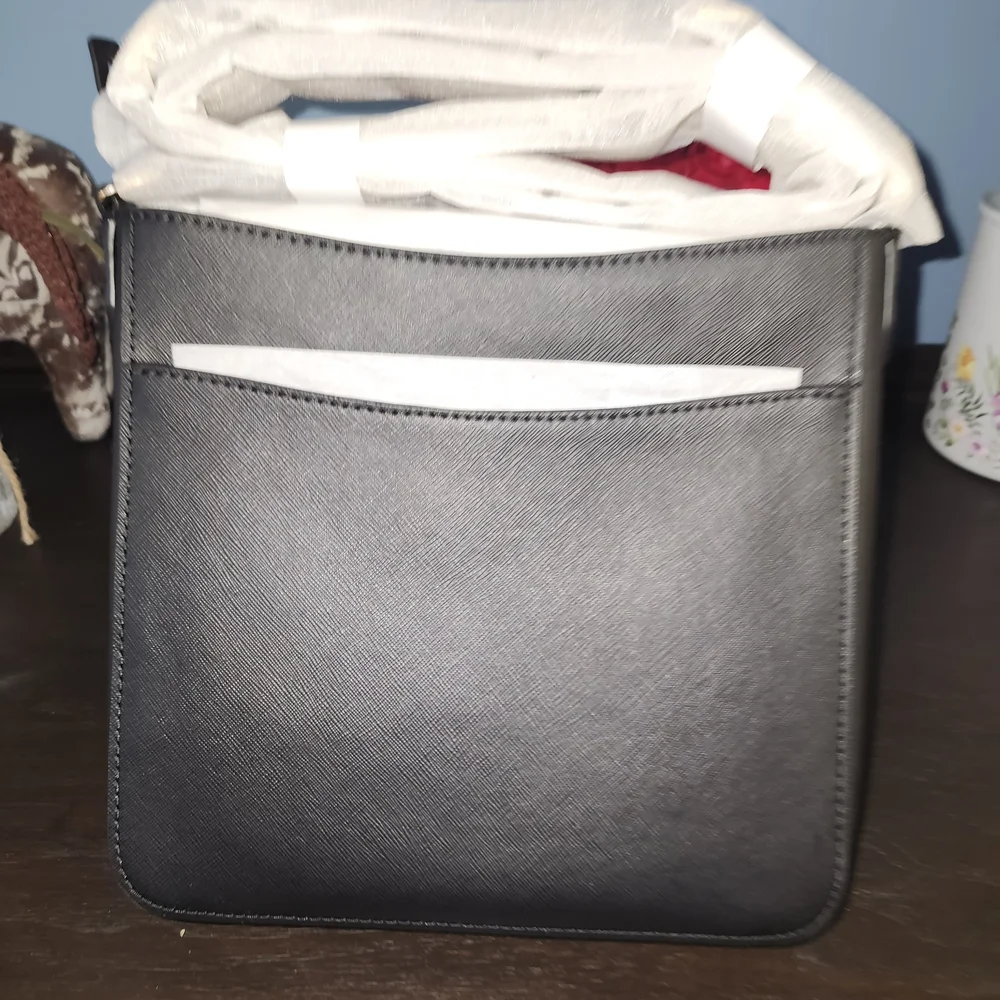 Michael Kors Black Leather Jet Set‎ Travel Shoulder Crossbody Messenger Bag